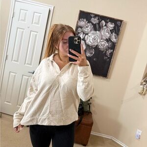 BCBG Cream Pullover Top